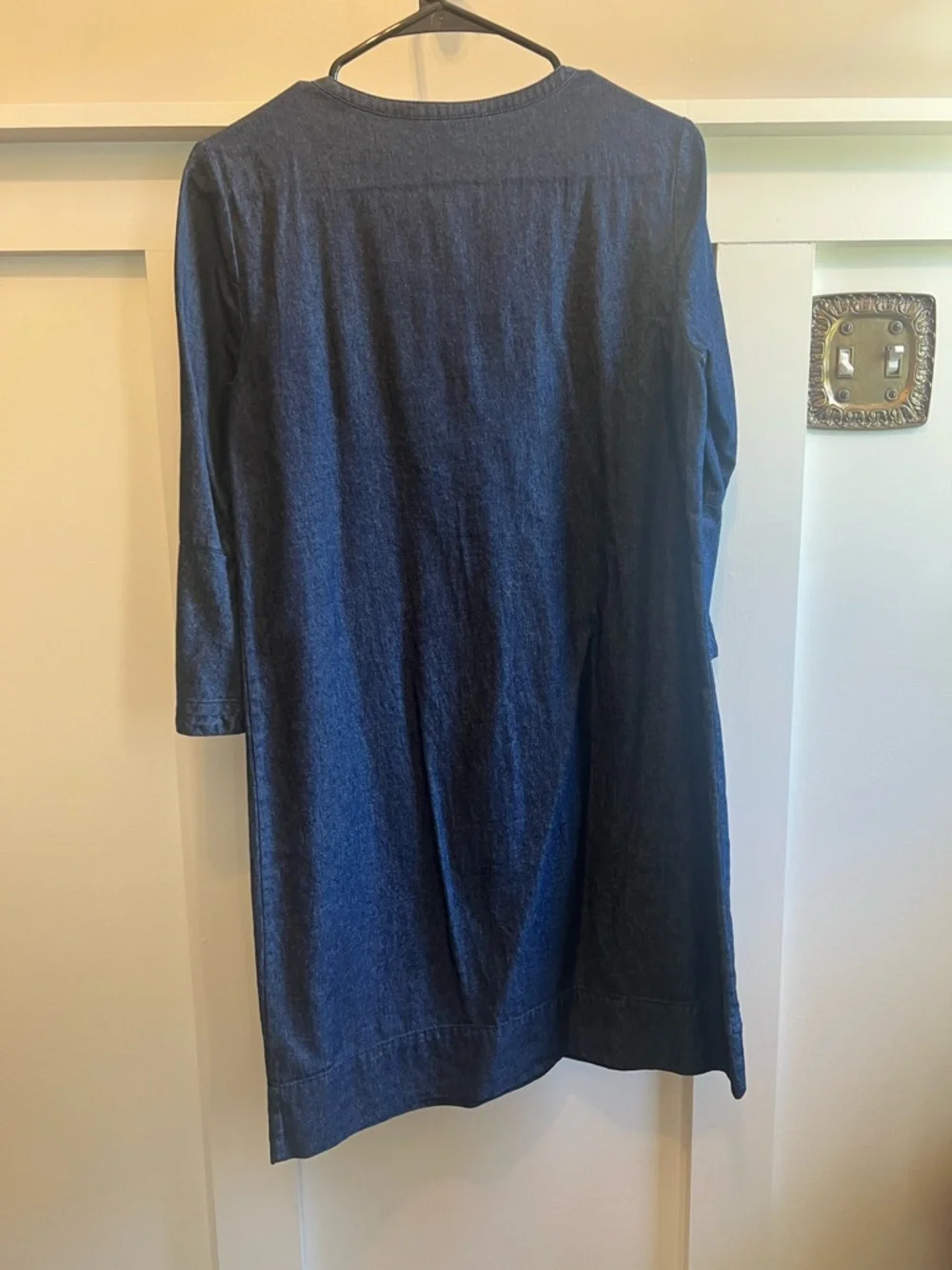 Draper James Navy Ruffle-Front dress - Picture 3 of 3